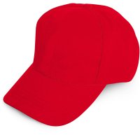 0301-K Polyester Şapka - Kırmızı