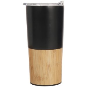 3543-S Bambu Termos - Siyah - 20 x 7,5 cm